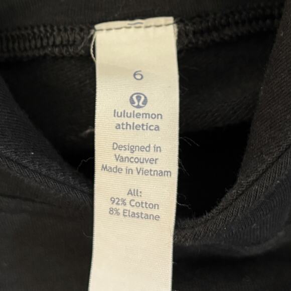 Lululemon Hoodie Womens 6 Side Split Cut Above Logo Sweatshirt Cellphone Pocket - Picture 3 of 9